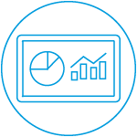 Interactive dashboard reports icon